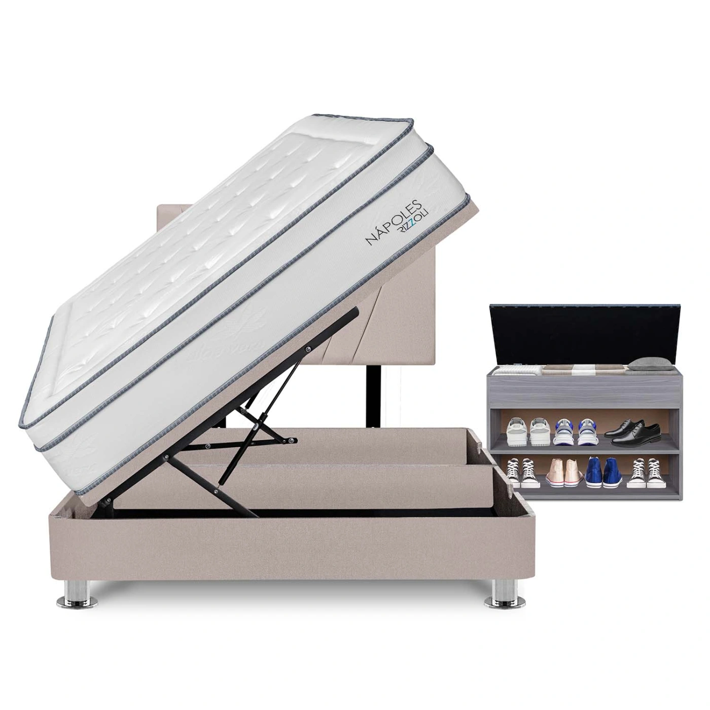 DORMITORIO BOXET RIZZOLI NAPOLES 2 PLAZAS + ZAPATERA - 1