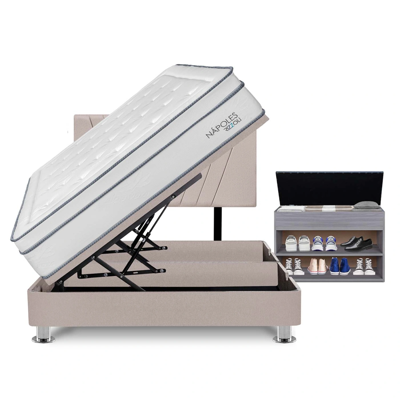 DORMITORIO BOXET RIZZOLI NAPOLES QUEEN + ZAPATERA - 1