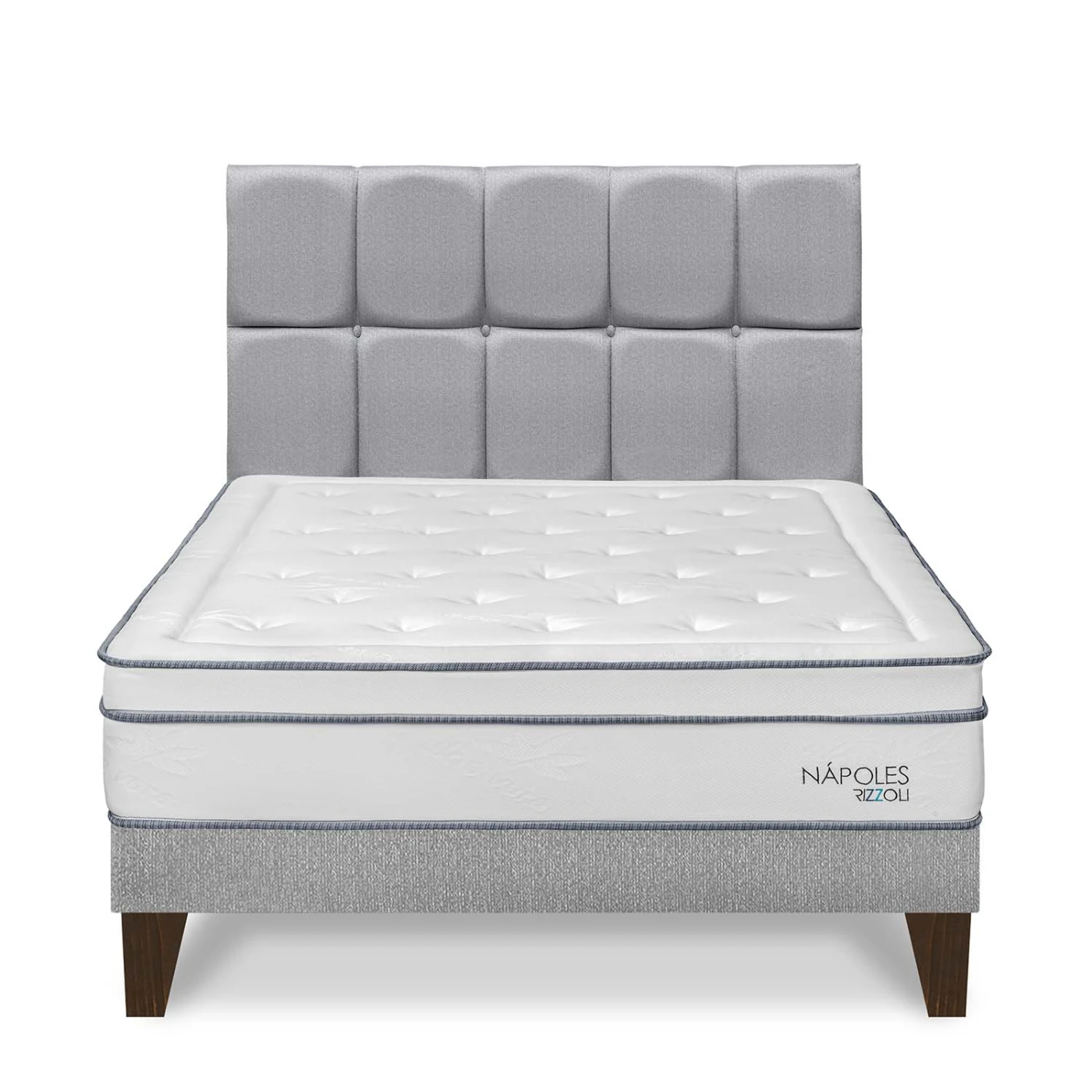 DORMITORIO EUROPEO RIZZOLI NAPOLES QUEEN CUADROS PLATA - 1