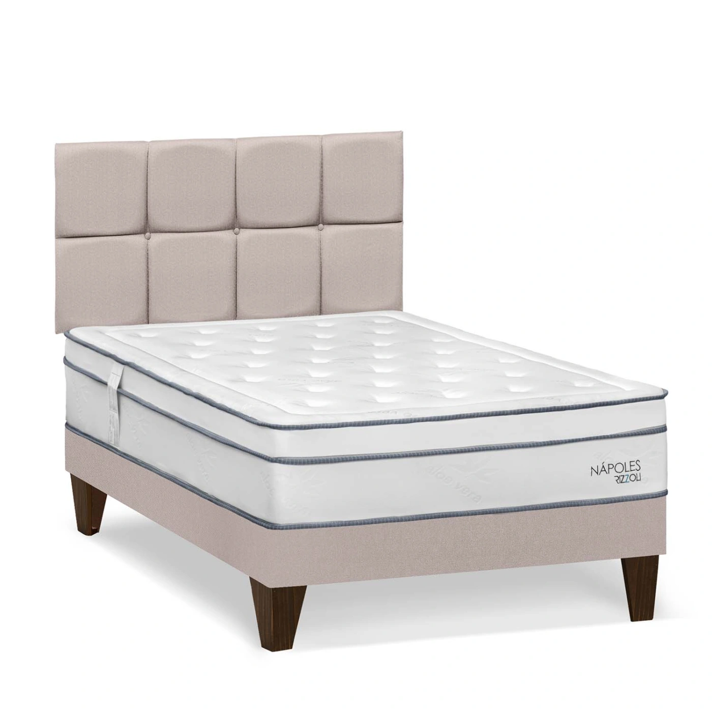 DORMITORIO EUROPEO RIZZOLI NAPOLES 2 PLAZAS CUADROS BEIGE - 2