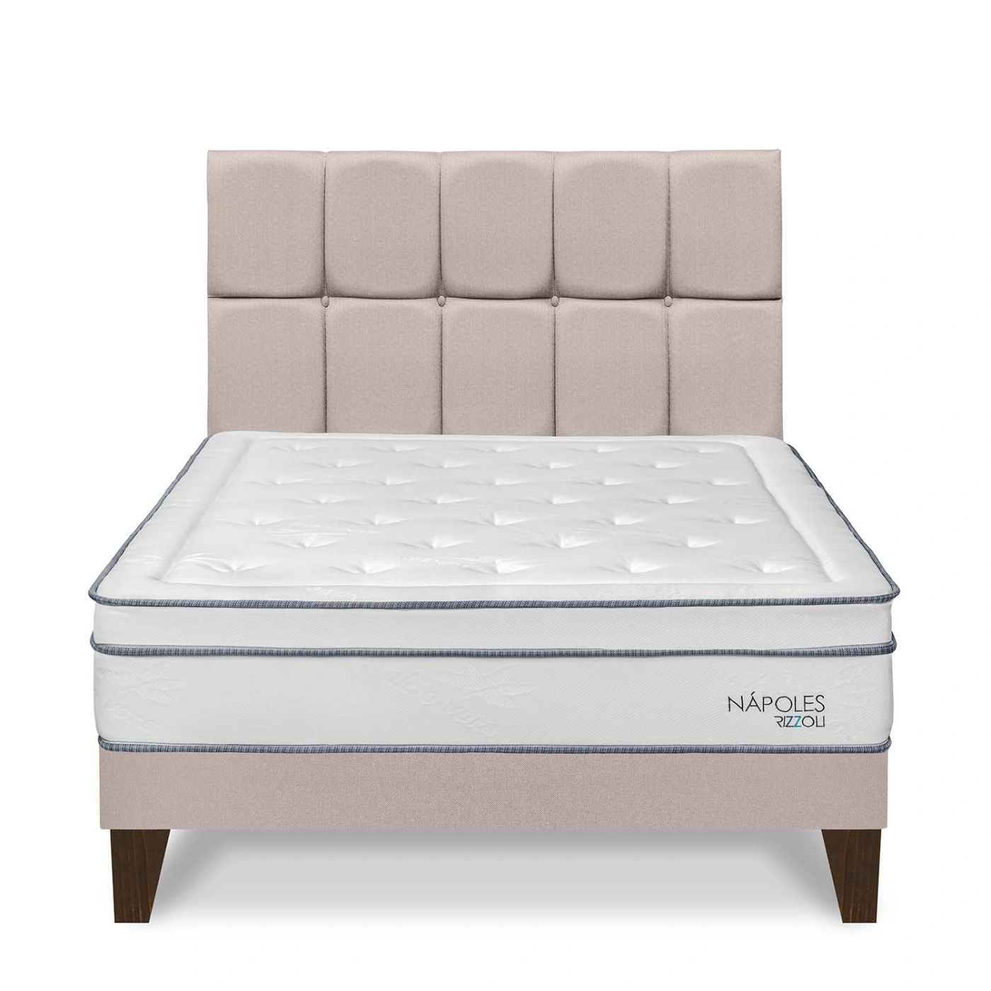 DORMITORIO EUROPEO RIZZOLI NAPOLES QUEEN CUADROS BEIGE - 1