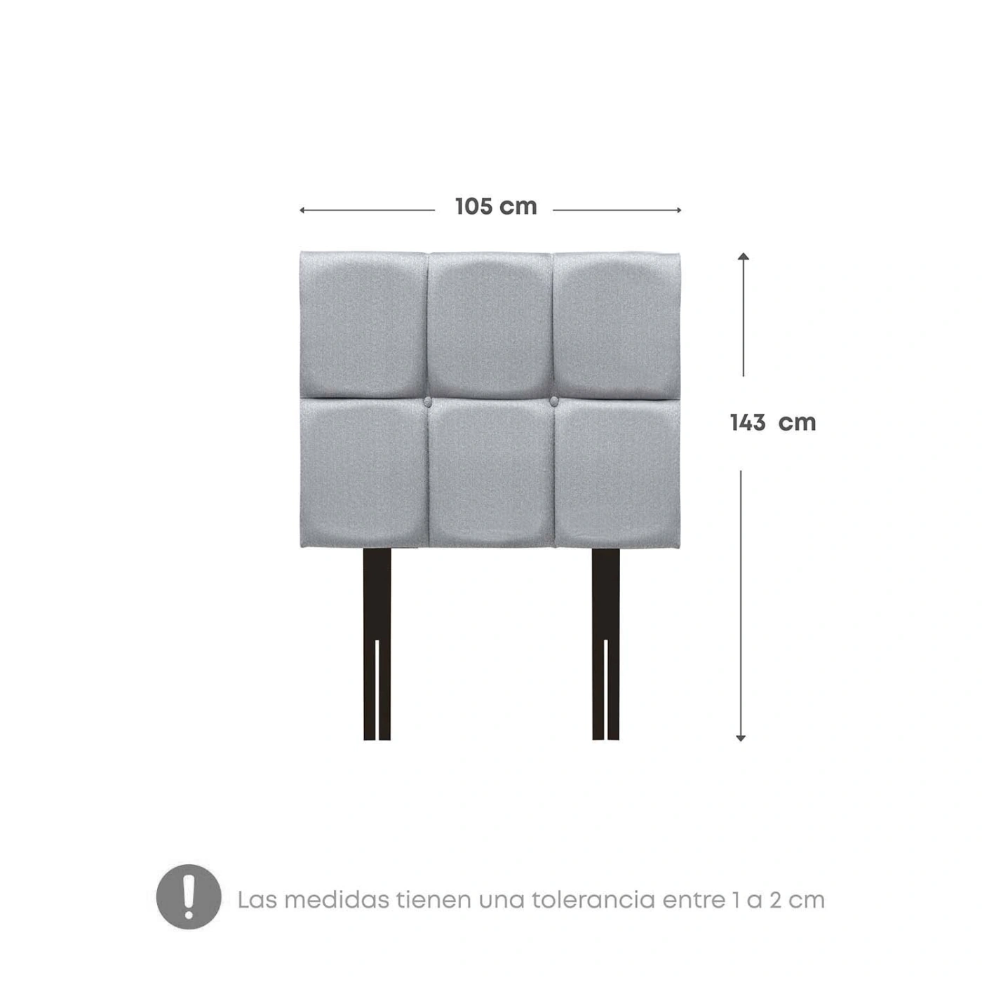 DORMITORIO BOXET RIZZOLI NAPOLES 1.5 PLAZAS CUADROS PLATA - 8