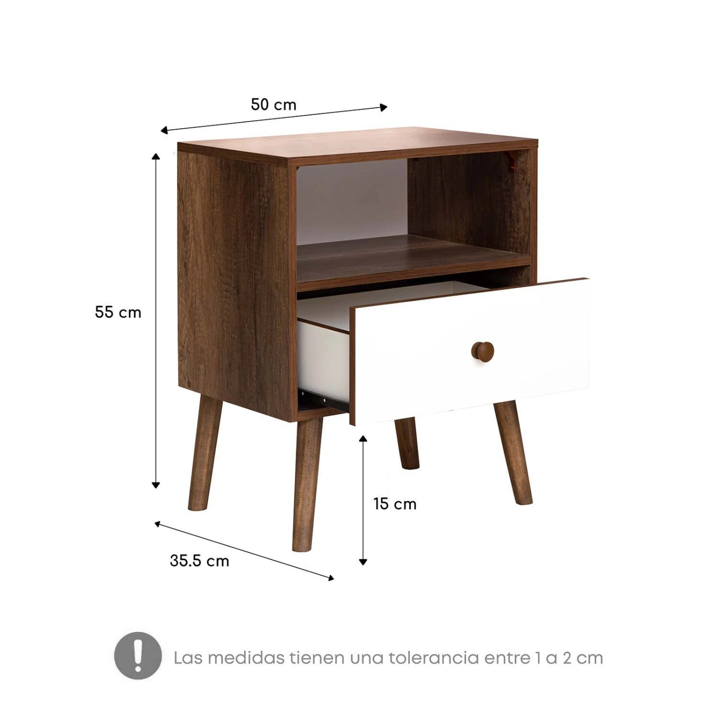 DORMITORIO AMERICANO RIZZOLI NAPOLES KING CON CAJONES CUADROS BEIGE + VELADOR - 8