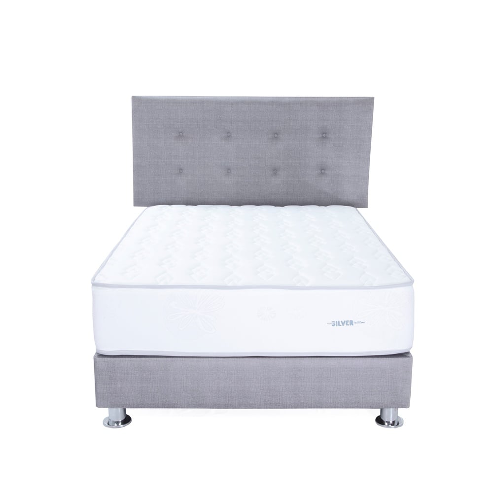 DORMITORIO AMERICANO EL CISNE CLÁSICO QUEEN POCKET SILVER GRIS - 2