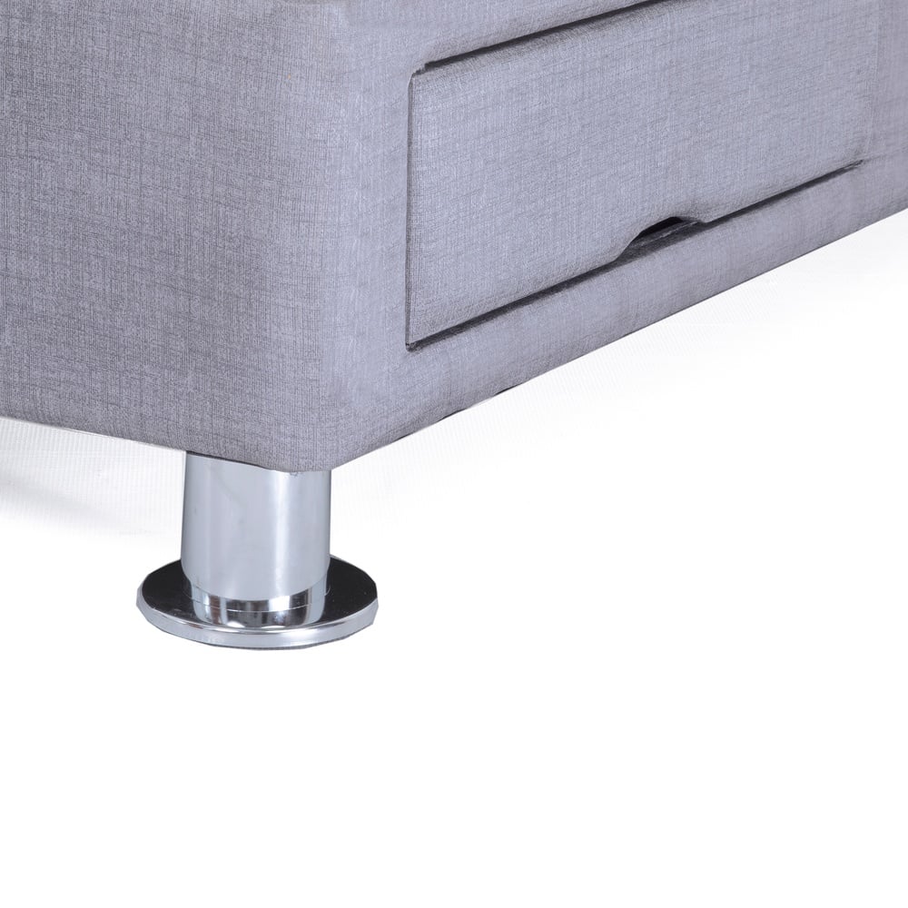 DORMITORIO AMERICANO EL CISNE CLÁSICO 1.5 PLAZAS CON CAJONES POCKET SILVER GRIS - 2