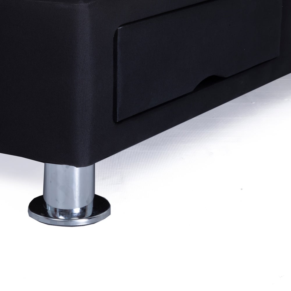 DORMITORIO AMERICANO EL CISNE CLÁSICO 1.5 PLAZAS CON CAJONES POCKET SILVER NEGRO - 2