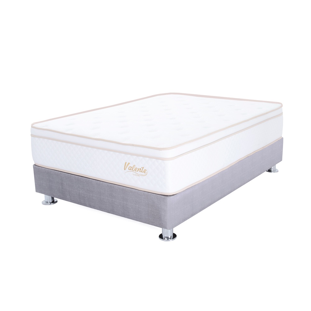 CAMA AMERICANA EL CISNE VALENTE HYPERSOFT 1.5 PLAZAS GRIS - 1