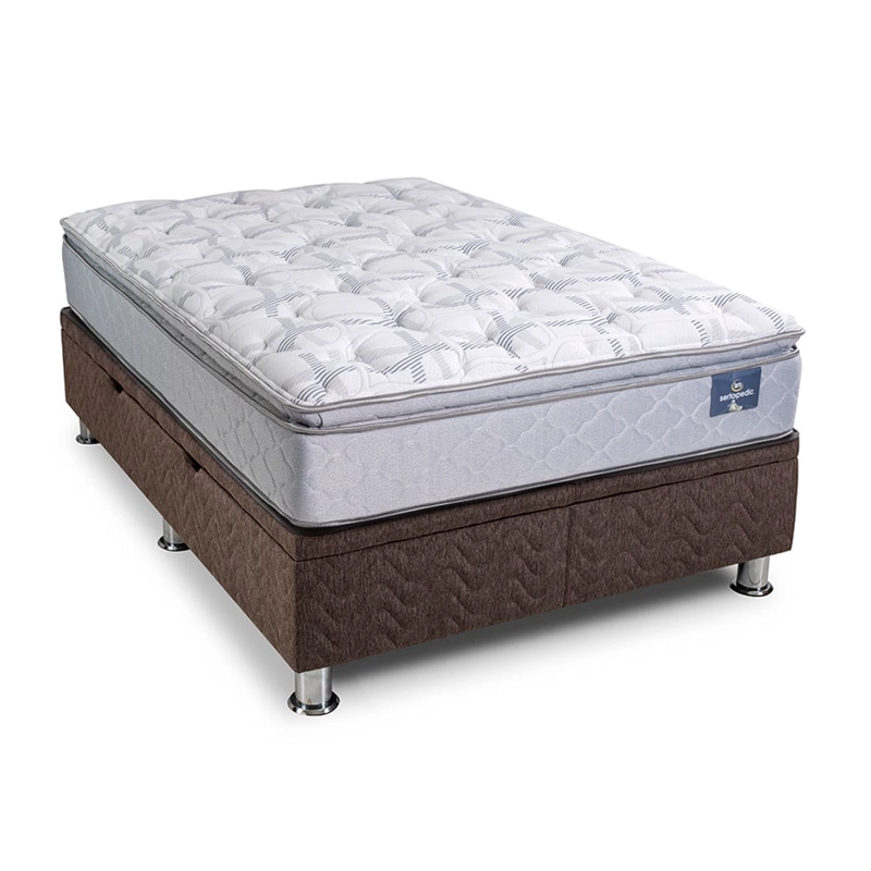 CAMA BOXET SERTA WAITROSE 1.5 PLAZAS MARRÓN - 2