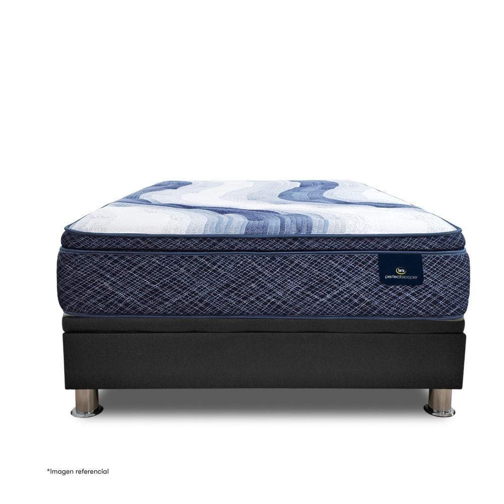 CAMA BOXET SERTA CHARLOTTE SKY 1.5 PLAZAS GRIS - 2