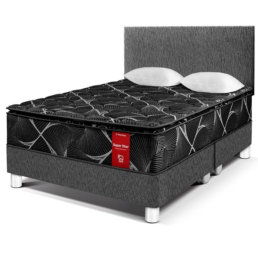 DORMITORIO AMERICANO PARAÍSO SUPER STAR NEGRO QUEEN NEGRO - 1