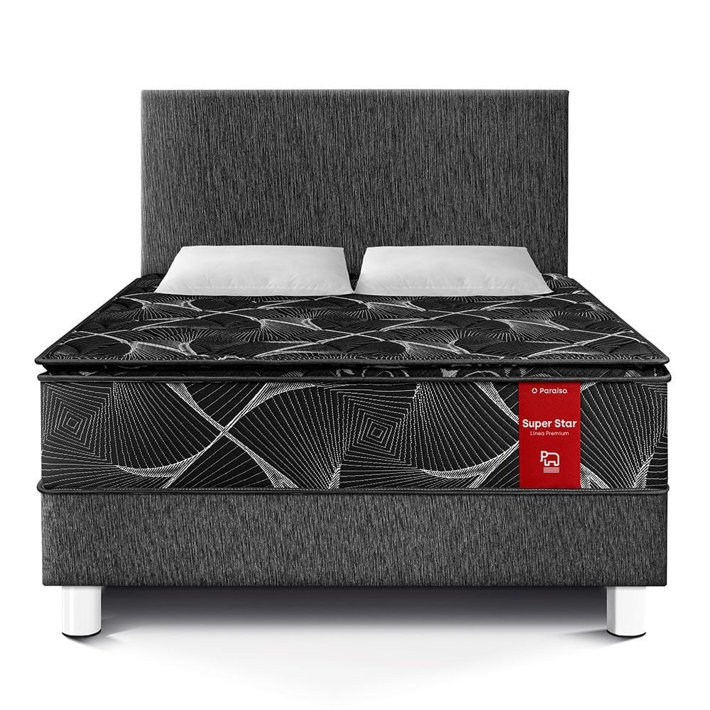 DORMITORIO AMERICANO PARAÍSO SUPER STAR NEGRO QUEEN NEGRO - 3