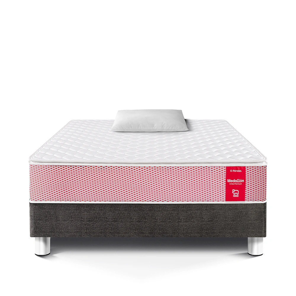 CAMA AMERICANA PARAÍSO MEDALLON ERGOSOFT 1 PLAZA ACERO - 3