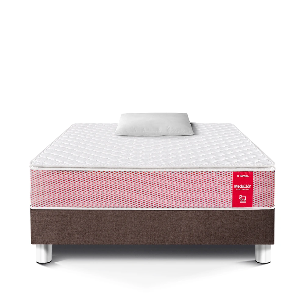 CAMA AMERICANA PARAÍSO MEDALLON ERGOSOFT 1 PLAZA CHOCOLATE - 3