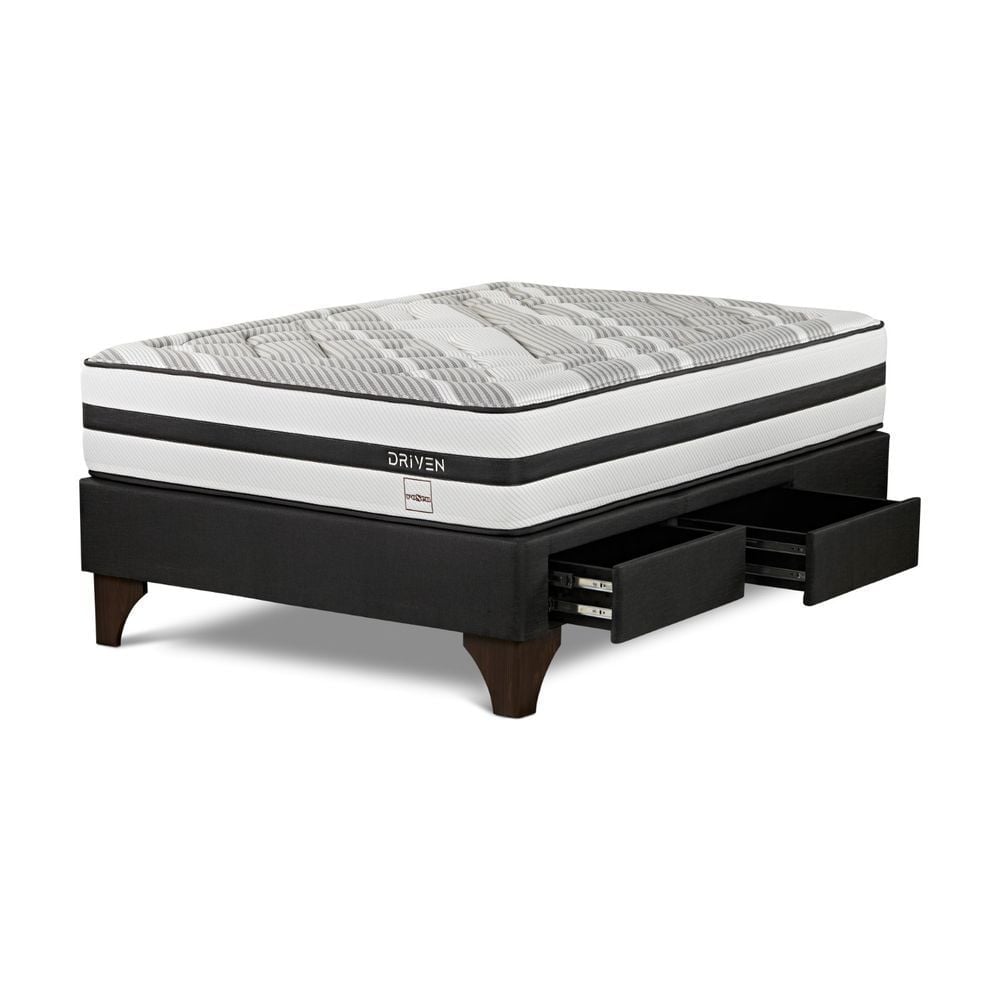 CAMA EUROPEA CON CAJONES ROSEN DRIVEN 2 PLAZAS - 1