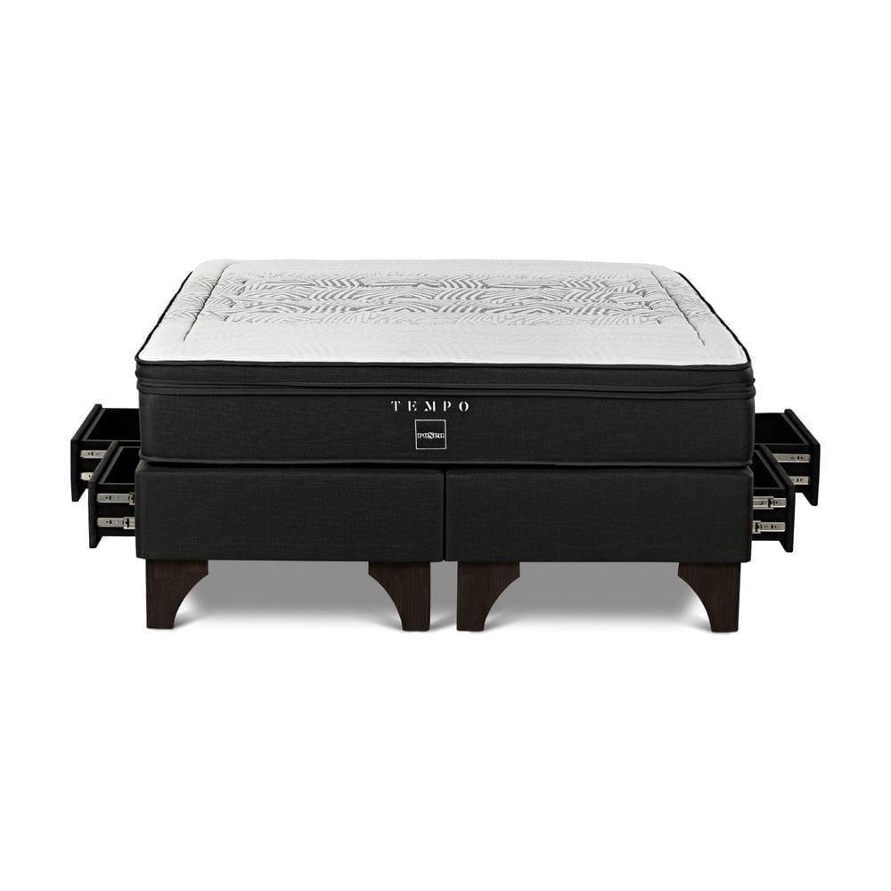 DORMITORIO EUROPEO CON CAJONES ROSEN TEMPO KING ISSEY AZUL - 3