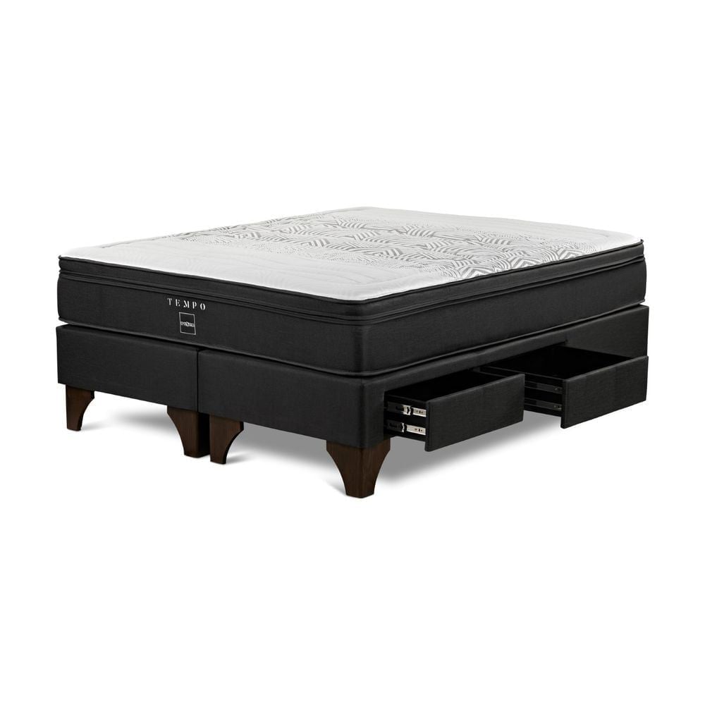 DORMITORIO EUROPEO CON CAJONES ROSEN TEMPO QUEEN ISSEY NIEBLA - 5