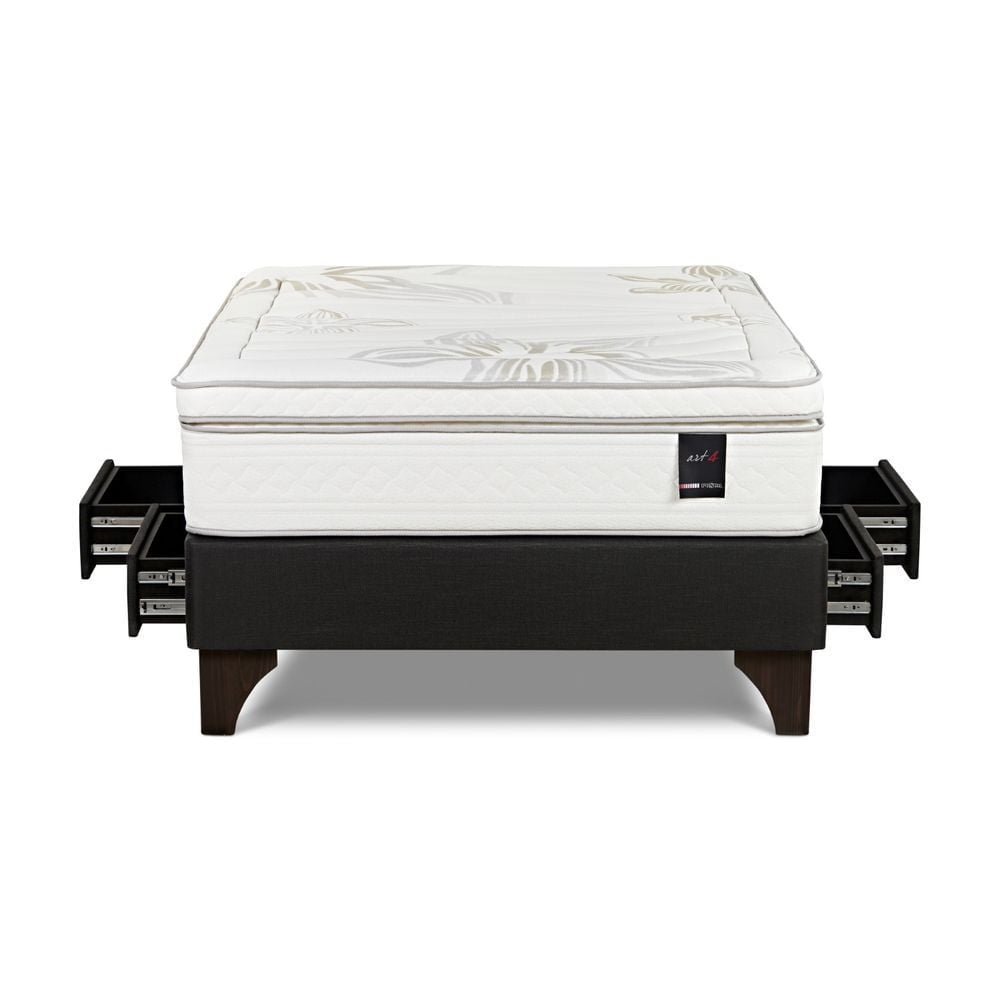 DORMITORIO EUROPEO CON CAJONES ROSEN ART 4 2 PLAZAS ISSEY AZUL - 4