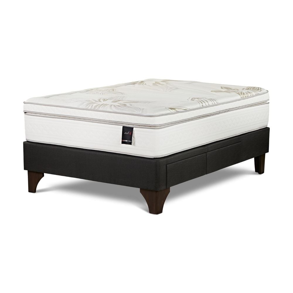 DORMITORIO EUROPEO CON CAJONES ROSEN ART 4 2 PLAZAS ISSEY NIEBLA - 5