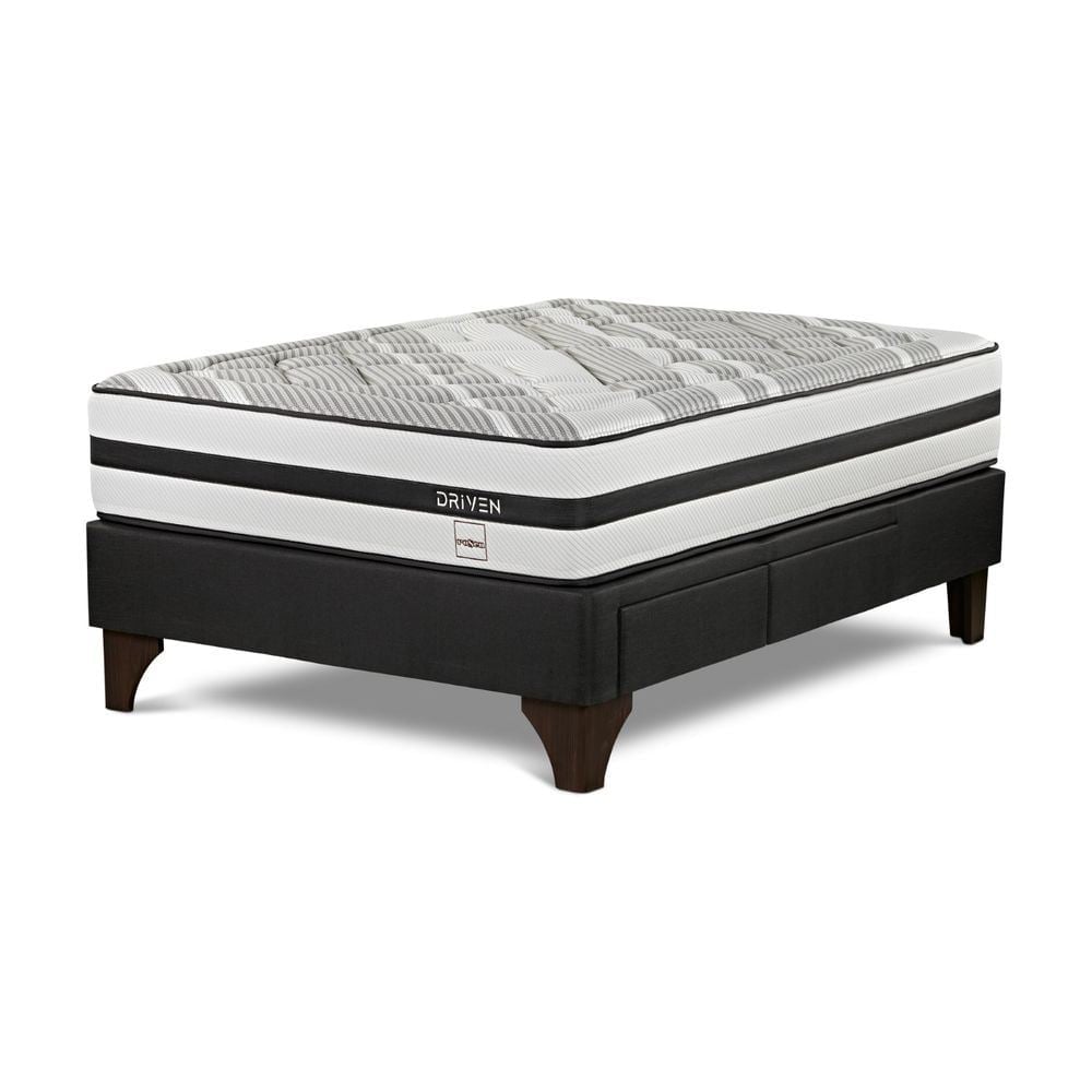 DORMITORIO EUROPEO CON CAJONES ROSEN DRIVEN 2 PLAZAS ISSEY GRAFITO - 5