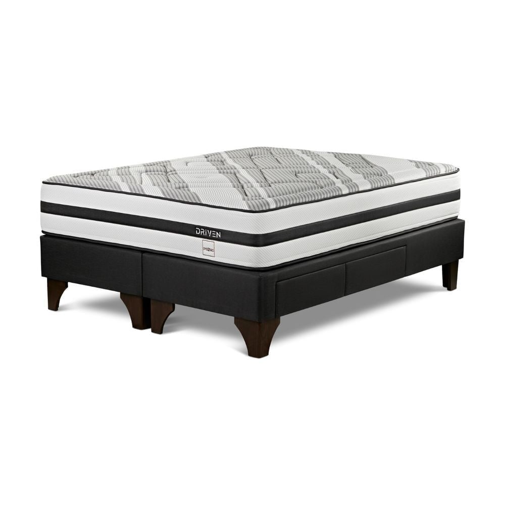 DORMITORIO EUROPEO CON CAJONES ROSEN DRIVEN KING ISSEY GRAFITO - 5