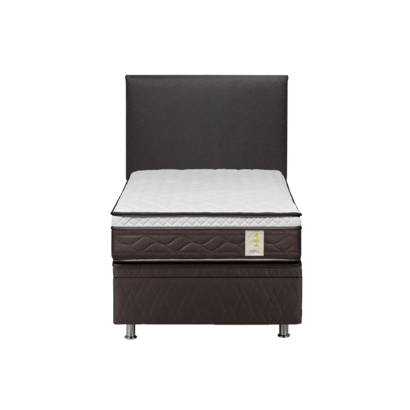 DORMITORIO BOXET ROSEN NEW STYLE 4 1.5 PLAZAS CONNOR GRAFITO - 1