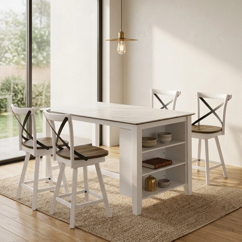 JUEGO COMEDOR RIPLEY HOME STOOL CRUZ  4 SILLAS - 1