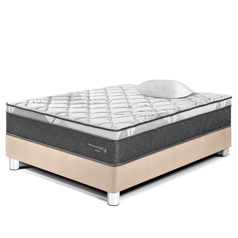 CAMA AMERICANA PARAÍSO POCKET STAR 1.5 PLAZAS CHAMPAGNE - 1