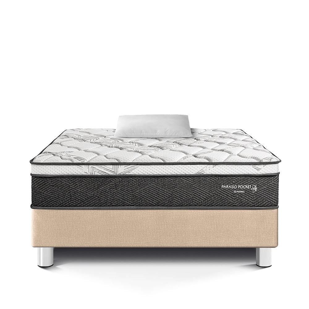 CAMA AMERICANA PARAÍSO POCKET STAR 1.5 PLAZAS CHAMPAGNE - 3