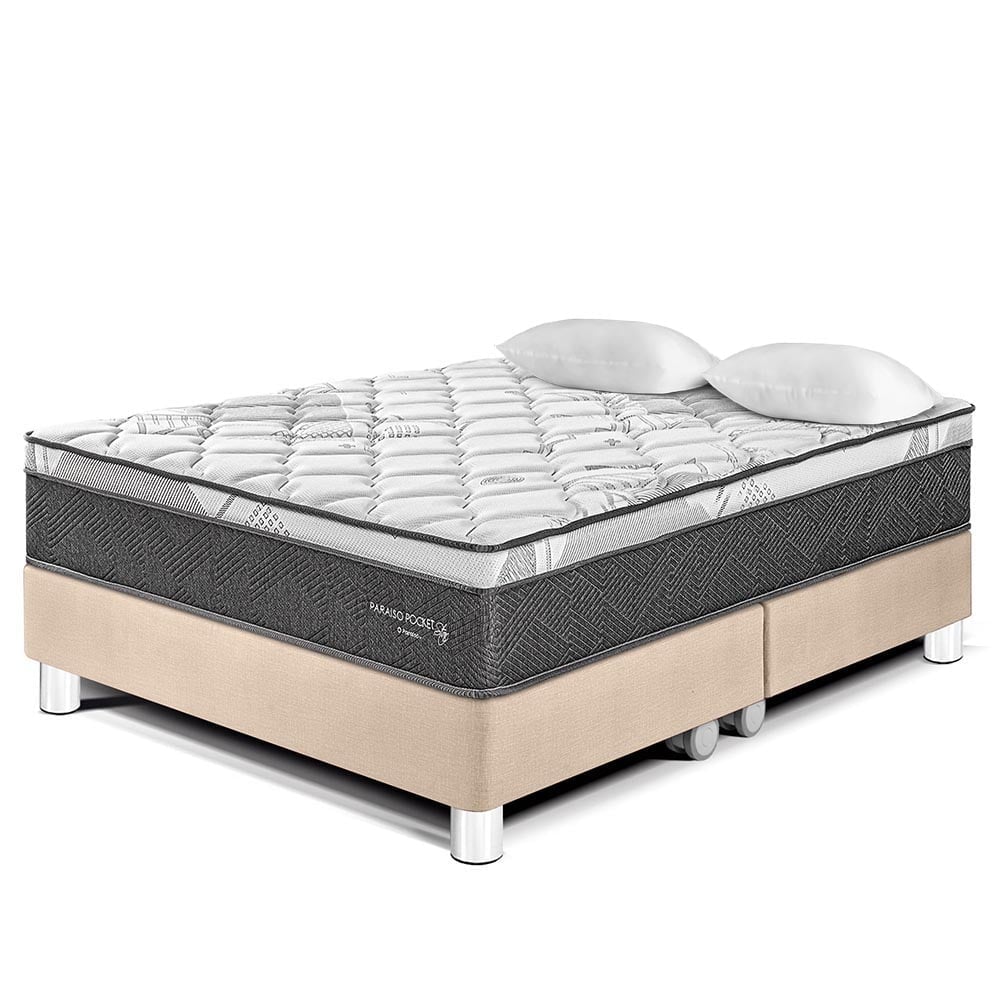 CAMA AMERICANA PARAÍSO POCKET STAR KING CHAMPAGNE - 1