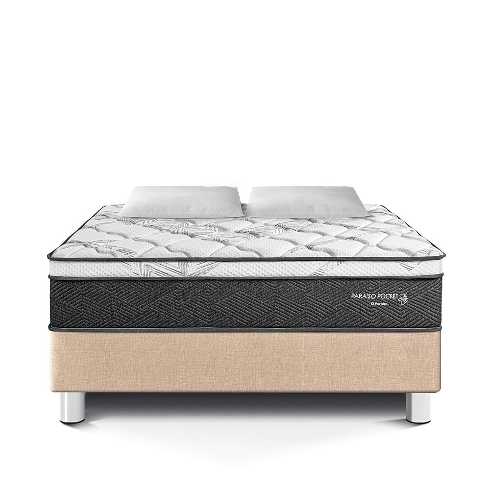 CAMA AMERICANA PARAÍSO POCKET STAR KING CHAMPAGNE - 3