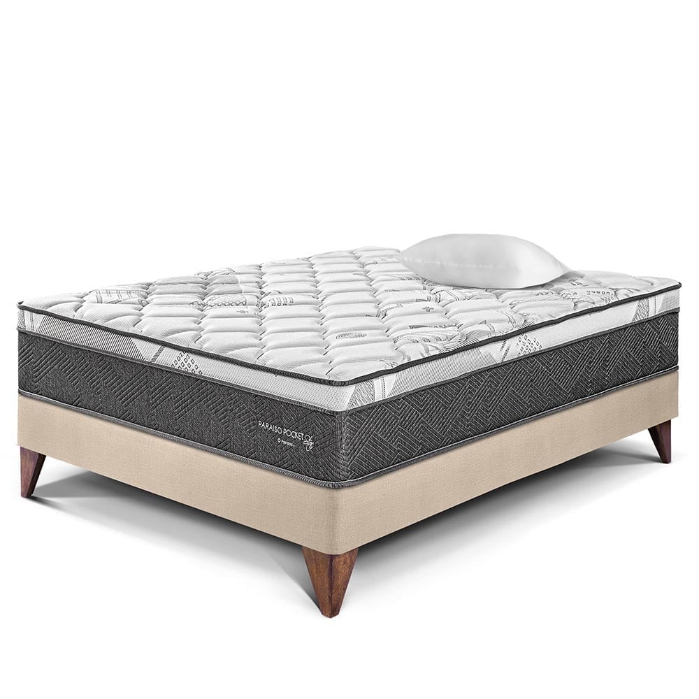 CAMA EUROPEA PARAÍSO POCKET STAR 1.5 PLAZAS CHAMPAGNE - 1