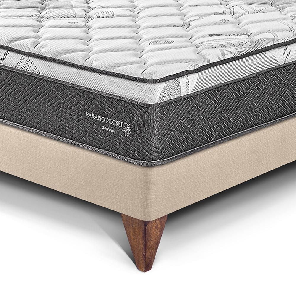 CAMA EUROPEA PARAÍSO POCKET STAR QUEEN CHAMPAGNE - 2