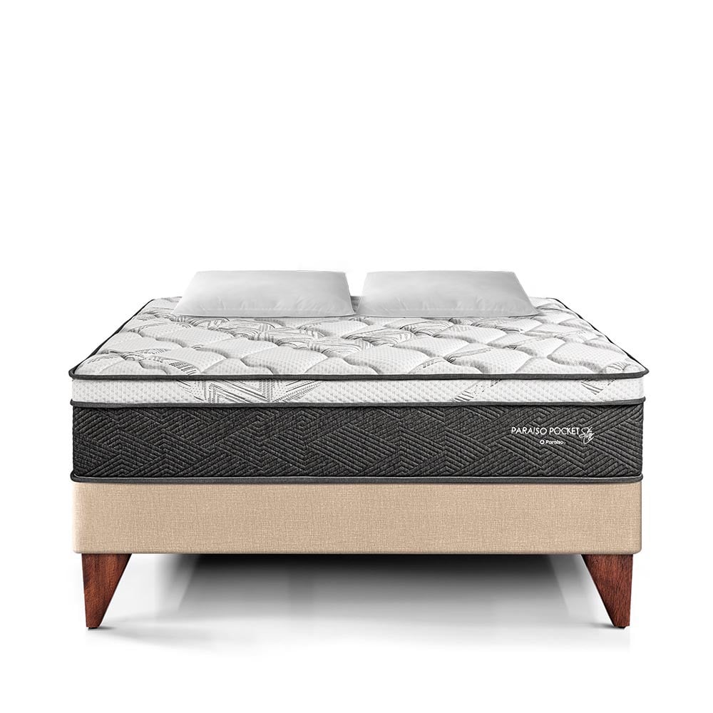 CAMA EUROPEA PARAÍSO POCKET STAR QUEEN CHAMPAGNE - 3