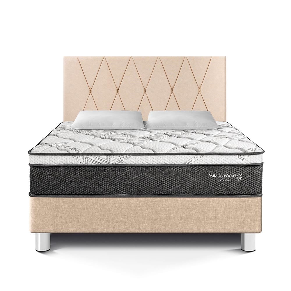DORMITORIO AMERICANO PARAÍSO POCKET STAR KING CHAMPAGNE + CABECERA LOFT - 3