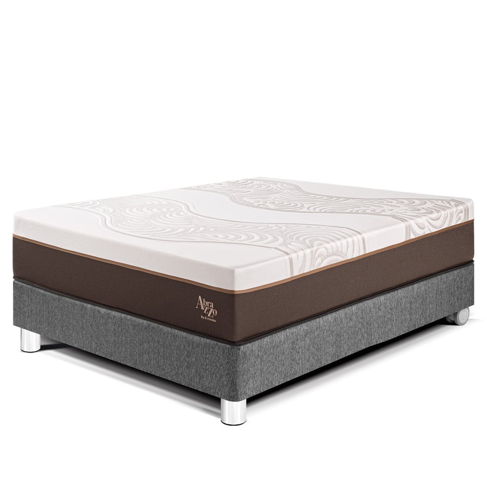 CAMA PARAÍSO ROYAL ABRAZZO 1.5 PLAZAS GRIS + 1 ALMOHADA VISCOELÁSTICA - 1