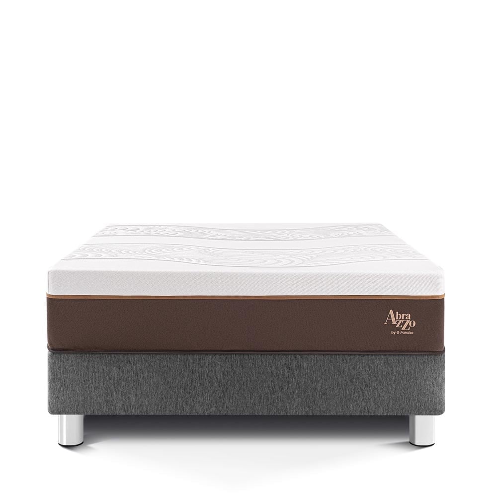 CAMA PARAÍSO ROYAL ABRAZZO 1.5 PLAZAS GRIS + 1 ALMOHADA VISCOELÁSTICA - 3
