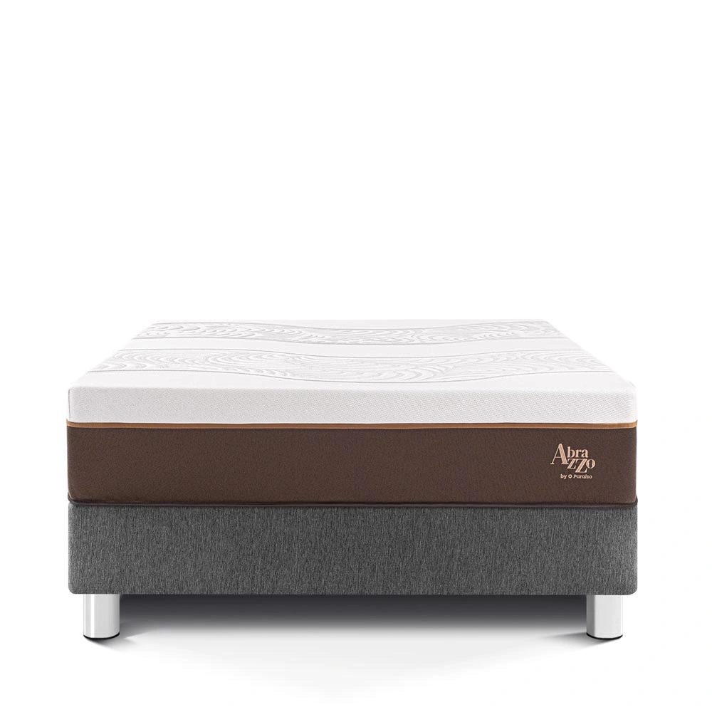 CAMA PARAÍSO ROYAL ABRAZZO 1.5 PLAZAS GRIS + 1 ALMOHADA VISCOELÁSTICA - 3