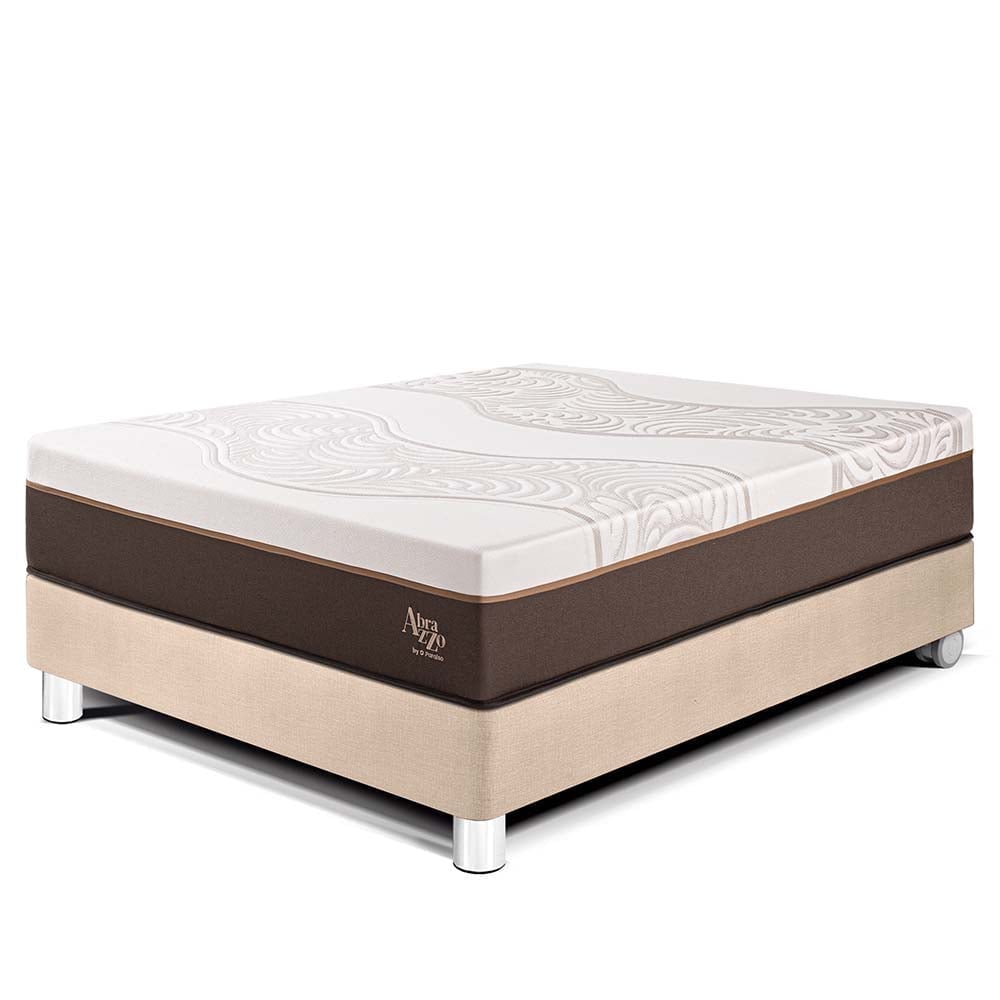 CAMA PARAÍSO ROYAL ABRAZZO 1.5 PLAZAS CHAMPAGNE + 1 ALMOHADA VISCOELÁSTICA - 1
