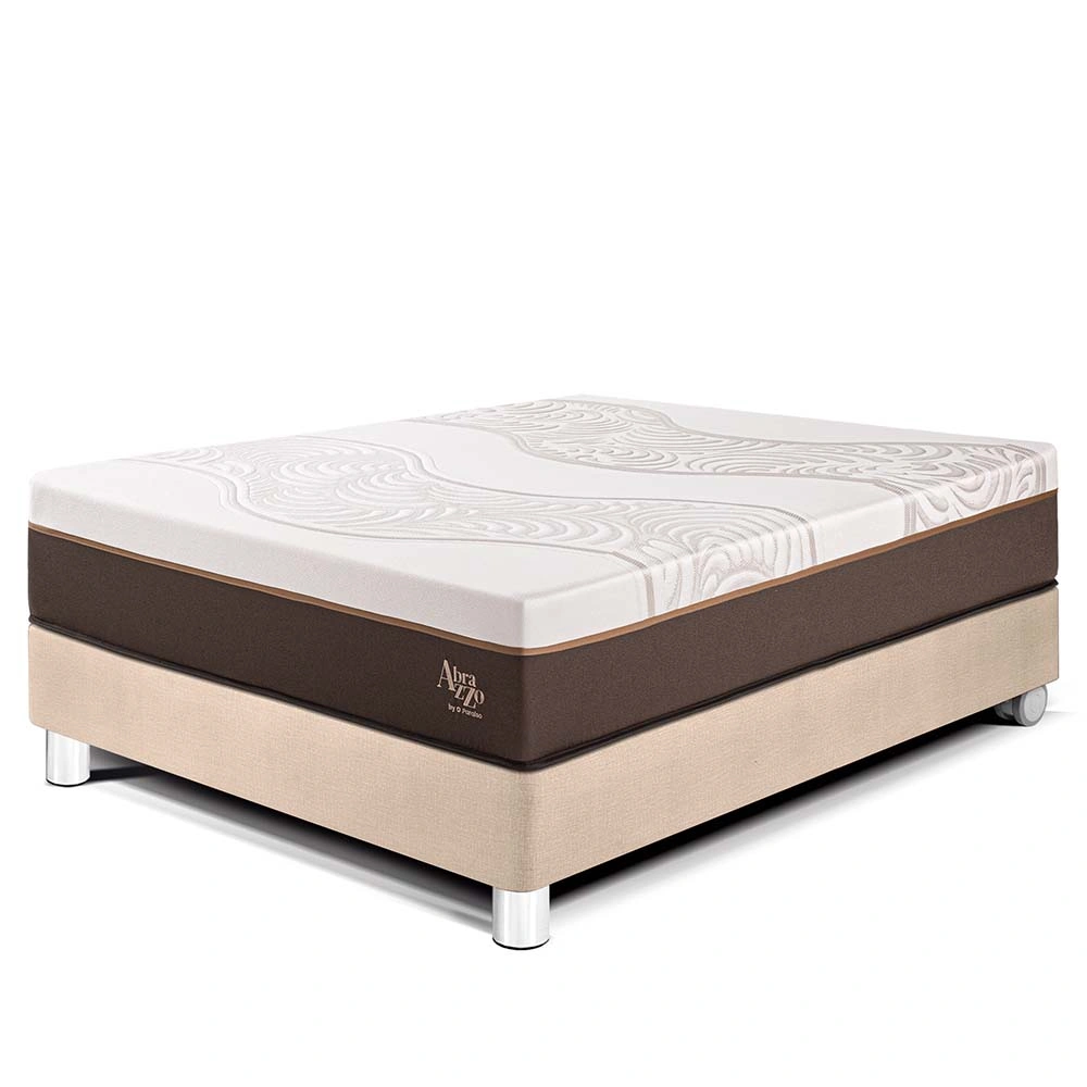 CAMA PARAÍSO ROYAL ABRAZZO 2 PLAZAS CHAMPAGNE + 2 ALMOHADAS VISCOELÁSTICAS - 1