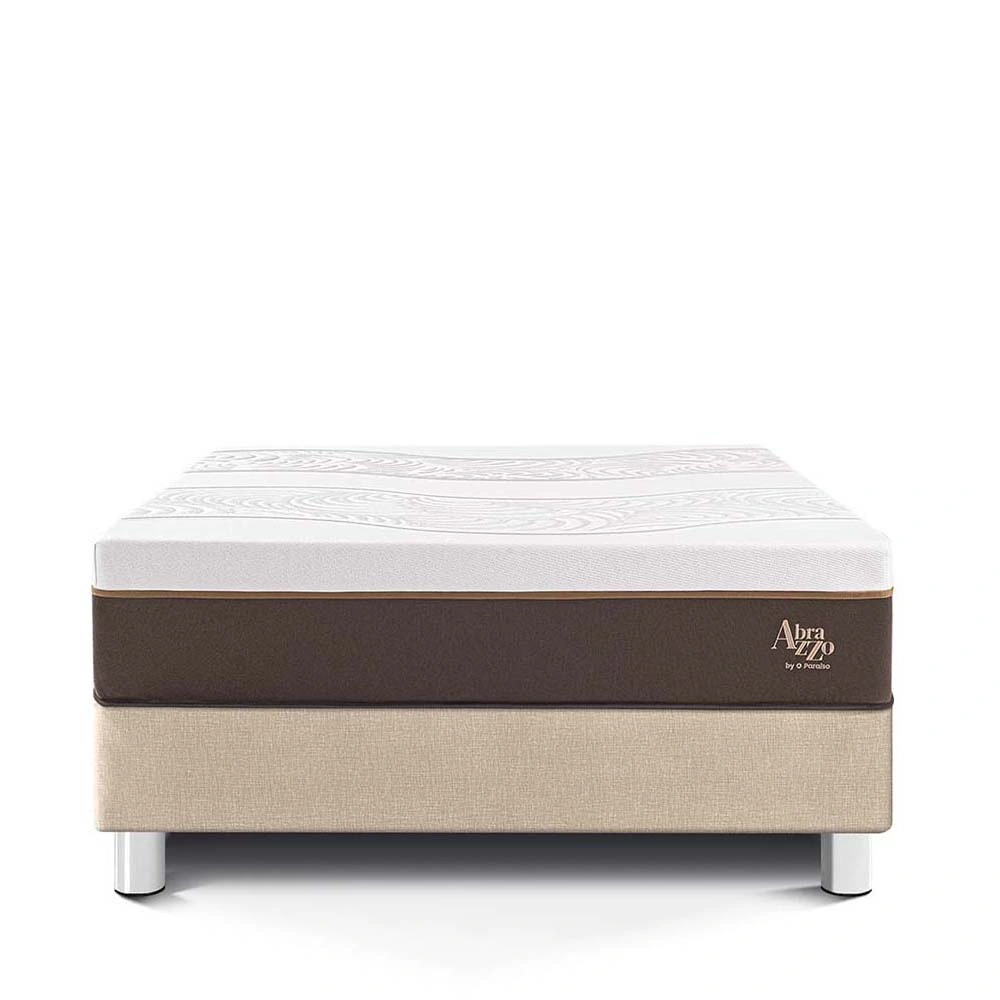 CAMA PARAÍSO ROYAL ABRAZZO 2 PLAZAS CHAMPAGNE + 2 ALMOHADAS VISCOELÁSTICAS - 3