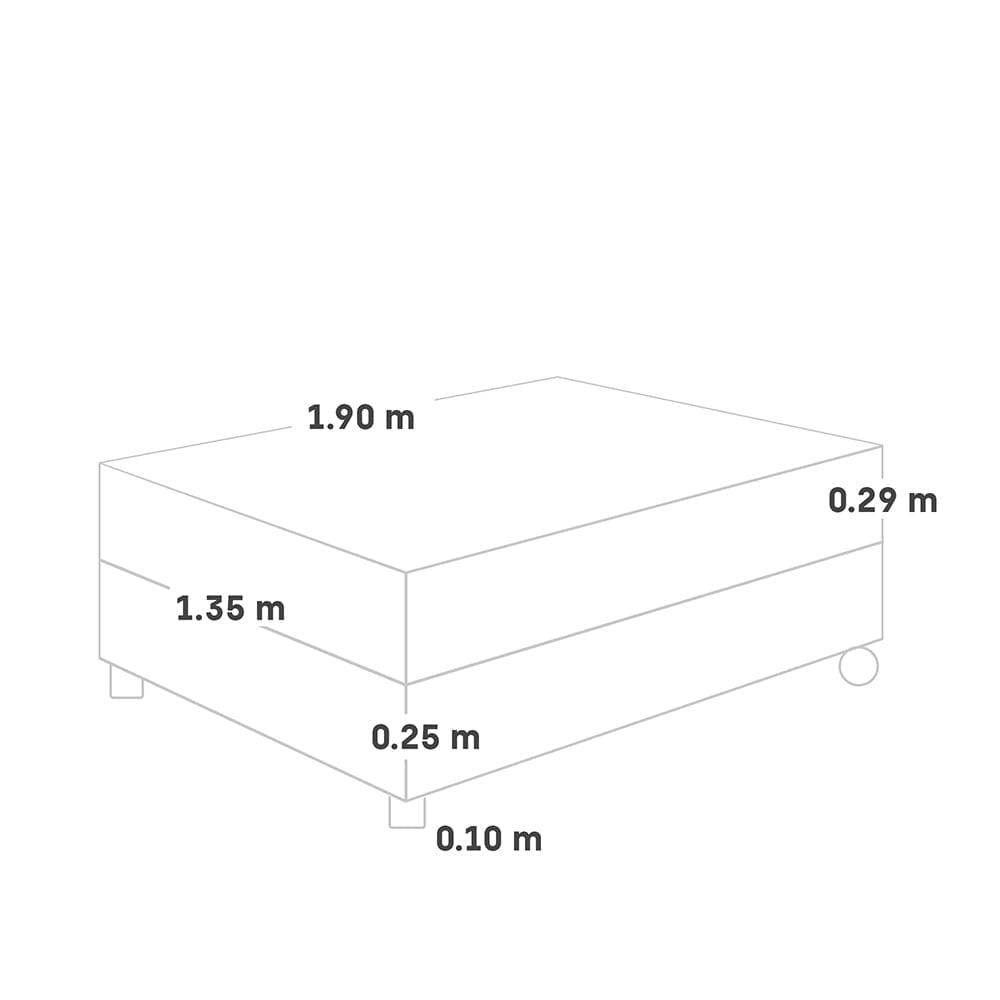 CAMA PARAÍSO ROYAL ABRAZZO 2 PLAZAS CHAMPAGNE + 2 ALMOHADAS VISCOELÁSTICAS - 5