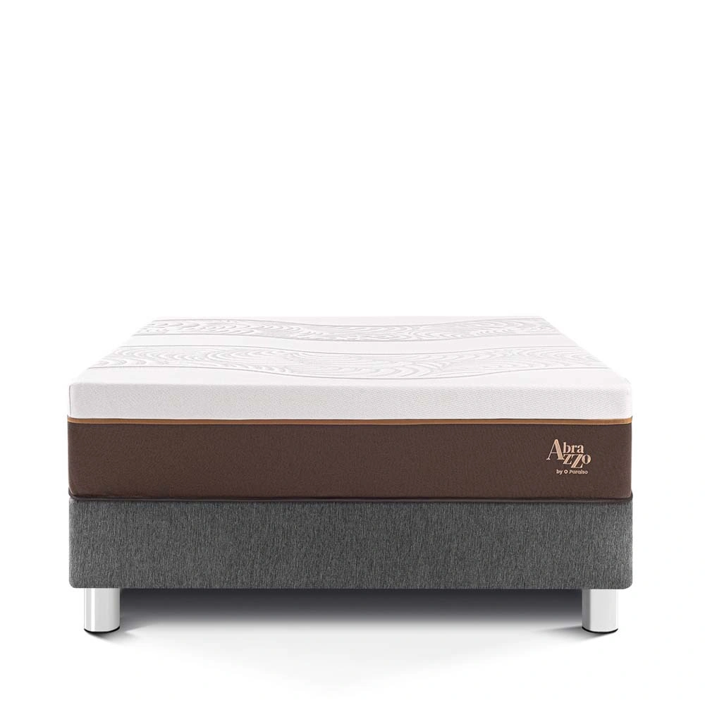 CAMA PARAÍSO ROYAL ABRAZZO QUEEN GRIS + 2 ALMOHADAS VISCOELÁSTICAS - 3