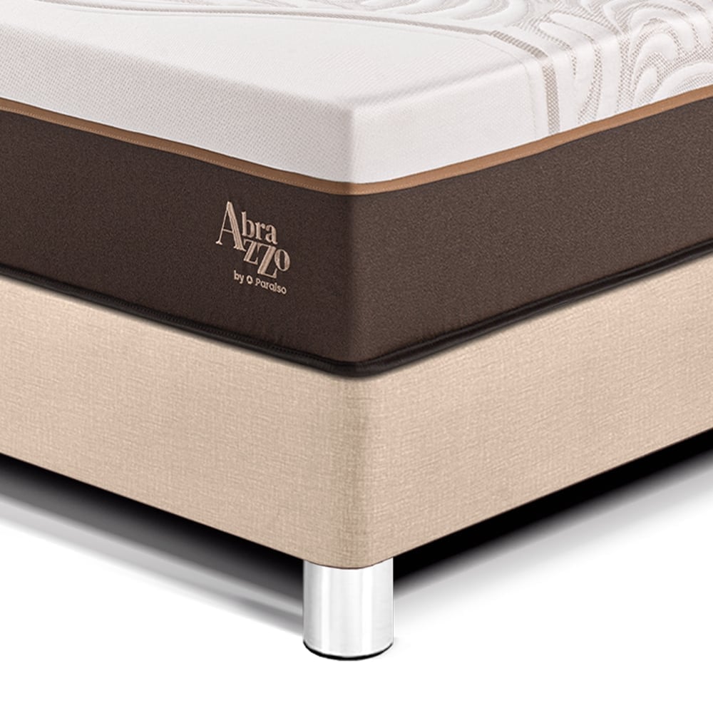 CAMA PARAÍSO ROYAL ABRAZZO QUEEN CHAMPAGNE + 2 ALMOHADAS VISCOELÁSTICAS - 2
