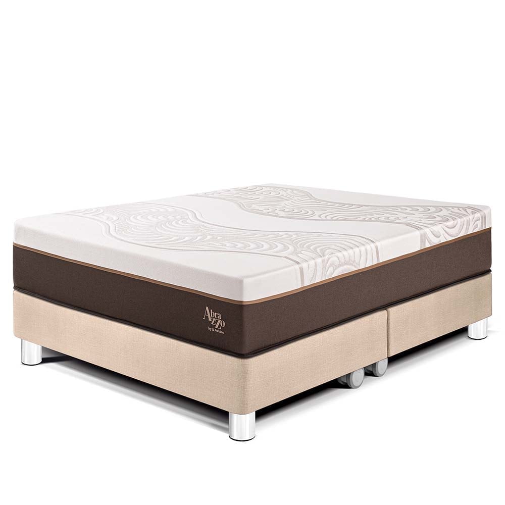 CAMA PARAÍSO ROYAL ABRAZZO KING CHAMPAGNE + 2 ALMOHADAS VISCOELÁSTICAS - 1
