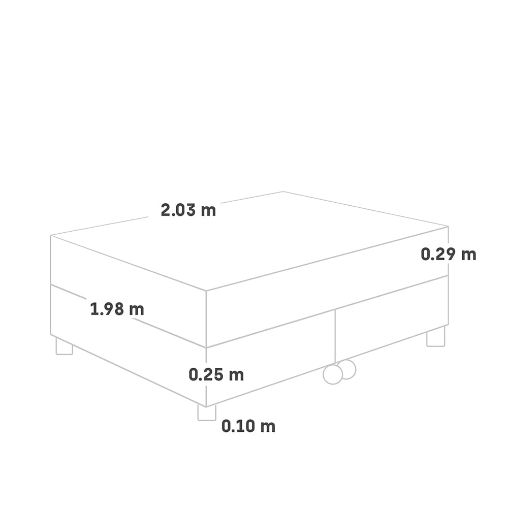 CAMA PARAÍSO ROYAL ABRAZZO KING CHAMPAGNE + 2 ALMOHADAS VISCOELÁSTICAS - 5