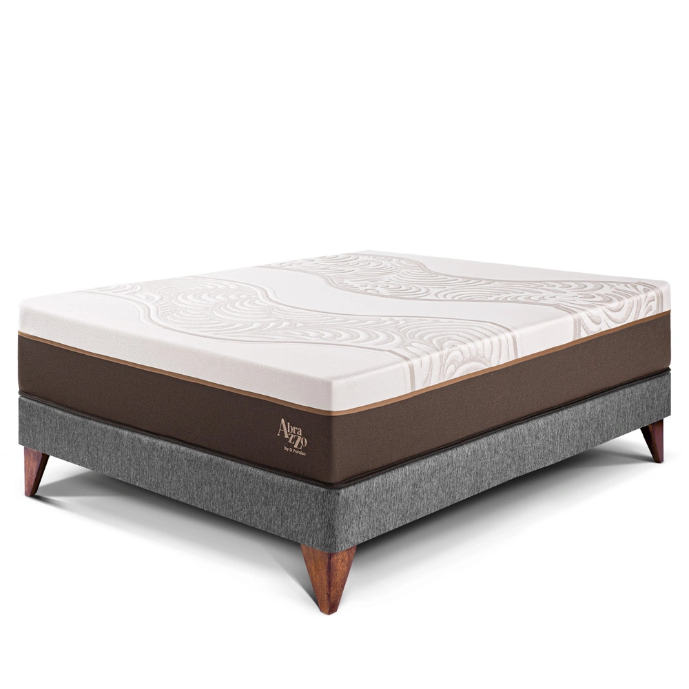 CAMA EUROPEA PARAÍSO ROYAL ABRAZZO 1.5 PLAZAS GRIS + 1 ALMOHADA VISCOELÁSTICA - 1