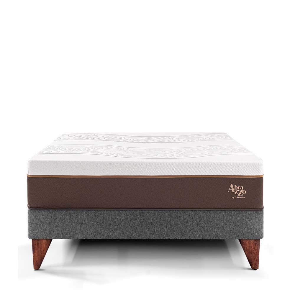 CAMA EUROPEA PARAÍSO ROYAL ABRAZZO 1.5 PLAZAS GRIS + 1 ALMOHADA VISCOELÁSTICA - 3