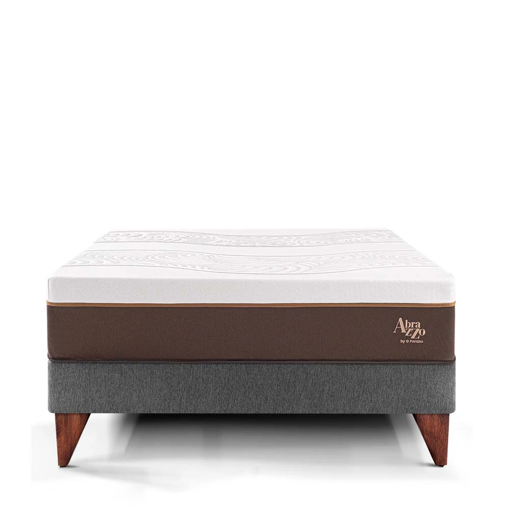 CAMA EUROPEA PARAÍSO ROYAL ABRAZZO 1.5 PLAZAS GRIS + 1 ALMOHADA VISCOELÁSTICA - 3