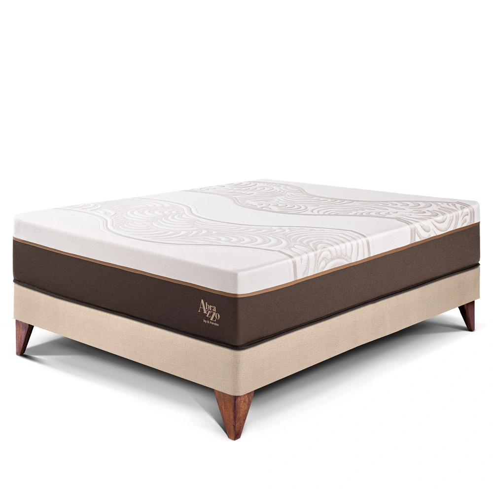CAMA EUROPEA PARAÍSO ROYAL ABRAZZO 1.5 PLAZAS CHAMPAGNE + 1 ALMOHADA VISCOELÁSTICA - 1