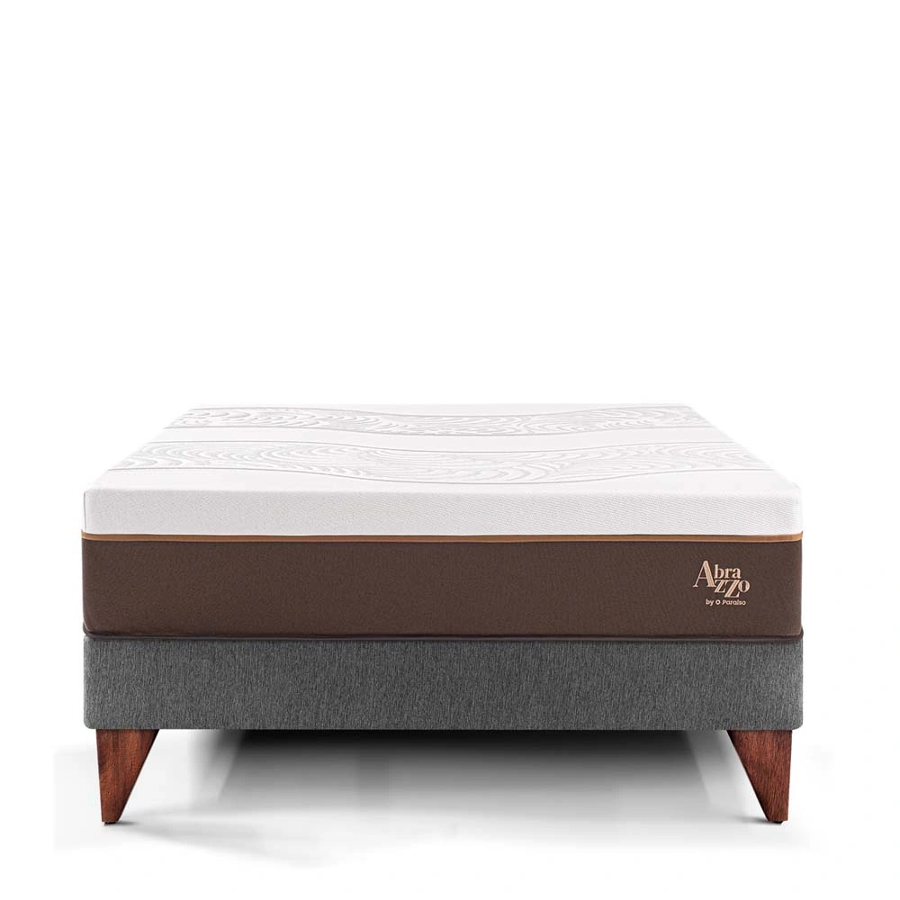 CAMA EUROPEA PARAÍSO ROYAL ABRAZZO 2 PLAZAS GRIS + 2 ALMOHADAS VISCOELÁSTICAS - 3
